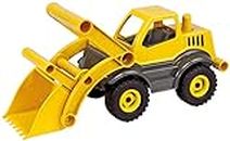 ksmtoys Lena Eco Active Earth Mover Front Loader Bulldozer Truck is a Eco Friendly BPA and Phthalates Free Biodegradable Green Toy Manufactured from Food Grade Resin and Wood, Yellow, 11x8x6
