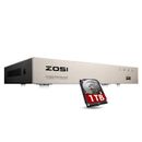 ZOSI 8 Channel 5MP Lite Hybrid 4-in-1 HD TVI DVR Surveillance Video Recorders w/ 1TB HDD, Remote View in White | 16.85 H x 11.3 W x 3.7 D in | Wayfair