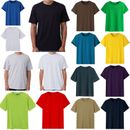 Adult 100% Cotton T-Shirt Unisex Men's Basic Plain Blank Crew Tee Tops Shirts