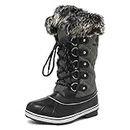 DREAM PAIRS Women's River_1 Grey Knee High Winter Snow Boots Size 9 M US