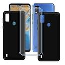FZYM Case for ZTE Optus X Tap + 2 Pcs Tempered Glass Screen Protector Protective Film,2 Pack Slim Black Soft Gel TPU Silicone Protection Phone Case Cover for ZTE Optus X Tap (6.52")