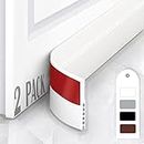 HIZH Door Draught Excluder,Draught Excluder Tape,self Adhesive Weather Stripping,Soundproof Door Seal,Door Draft Stopper Door Draft Blocker,2 Pack,White