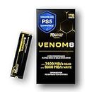 Fantom Drives VENOM8 1TB NVMe Gen 4 M.2 SSD for Playstation 5 (PS5), Gaming PC & Laptop, Graphics, Video Editing - 3D NAND TLC Internal Solid State Drive - Up to 7400MB/s (VM8X10)