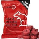Pesteq Advanced Rat & Mouse Poison Block Bait with Single Feed Super Strength Formula - Brodifacoum Fast Acting Rodent Control Rat & Mouse Killer (300g - ​​15 x 20g Poisoning Blocks)