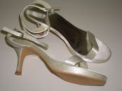 Chaussures de mariée femmes sandales satin blanc été PeepToes NEUF
