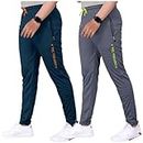Pinkmint Men Combo Track Pant with Lycra Elastic Jogger Suitable for Active Wear, Jogger Yoga Wear, Sports (Pack of 2)
