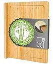 DuneDesign Tagliere in Legno con Bordo - 44x34x2 Tagliere Bamboo Grande - Piano Lavoro Cucina - Tagliere per Impastare Piano da Cucina Legno Tagliere per il Pane Taglieri Legno Grandi Chopping Board