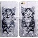 Rapuled Compatible with iPhone SE 2020/iPhone 8/iPhone 7 Case (4.7 Inches), Leather Mobile Phone Case Wallet Magnetic Wallet Case Protective Leather Flip Book Case Cover (Cat 4)