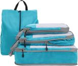 Compression Packing Cubes for Suitcases，4 Set Travel Bags with Shoes Bag,Organiz
