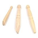 Ella Health & Beauty Foot Leg Reflexology Wooden Needle Massage Stick For Relaxation And Acupuncture - 3 Pieces