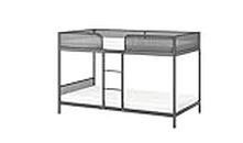 Ikea Tuffing Bunk Bed Frame, Dark Grey 90X200 Cm (35 3/8X78 3/4 Inch), (Base Material: Steel, Epoxy Polyester Powder Coating Fabric: 100 % Polyester) (Single, Painted Finish)