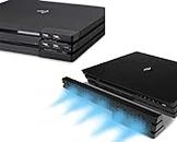 PS4 Pro Lüfter Ventilator Kühler & 5-Port USB Hub Combo Kit– ElecGear Turbo Externe Kühlgebläse 5 Cooling Fan Cooler Auto Luftzirkulation Kühlung Temperatur Schutz USB3.0 Adapter für PlayStation 4 Pro