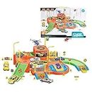 Hirti Game Set Kids Plastic Car Parking Race Track Garage Toy Vehicle Playset for Boys & Girls (Multicolor)