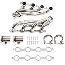20PCS/Set Engine Conversion Swap Header, 304 Stainless Steel Exhaust Turbo Headers Replacement for LS Series Motors
