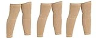 Zacharias G3E Unisex Wool Warm Winter Protective Knee Cap Socks Pack of 3 Pair (Beige;Free Size)