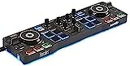 HERCULES DJControl Starlight, Portable USB DJ Controller, 2 tracks con 8 pads