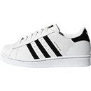 adidas Originals Kids' Superstar Foundation EL C Sneaker, White/Black/White, 11 M US Little Kid