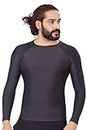 MADMAX Compression Cricket Inner Full Sleeve T-Shirt Atheletic, Sport Indoor & Outdoor Grey
