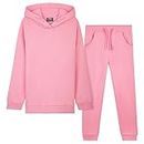 CityComfort Tracksuit For Girls, Hoodies And Joggers For Kids 3-14 Years (Pink, 7-8 Years)