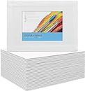 ArtRIght Canvases for Painting Blank White Canvas Boards - 100% Cotton Art Panels Pack of 6 (4"X4")