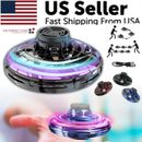 Flying Fidget Spinner Drone Ball UFO Stress Focus Hand Fun Toy LED Kids & Adults