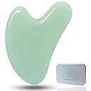 Ditind Gua Sha, Guasha Tool for Face, Natural Jade Stone Gua sha Tool for Face and Body SPA, Gua Sha Scraping Massage Tool for Toxins Prevents Wrinkles and Acupuncture Therapy