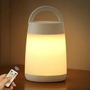 1pc Led Rechargeable Battery Touch Table Lamp Light With Remote Control, Dimmable And 3 Colors Changing, Usb-c Memory Portable Night Light With Timer, For Bedroom/outdoor Camping/office Lighting
