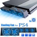 Usb External Cooler 5-fan Turbo Temperature Control Cooling Fans For Playstation 4 Gaming Console