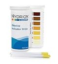 Professional Hydrion Chlorine Test Strips CH-1000, Range 0-1000 100 strips