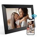 AUZNCU 10.1 Inch Digital Picture Frame, WiFi Digital Photo Frame with IPS HD Touch Screen, Built-in 32GB Storage,Auto-Rotate, Easy Setup to Share Photos and Videos Remotely via App