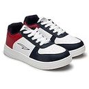 ASIAN Thunder-01 Casual Sneaker Colour Changing Shoes with Extra Cushion Lightwight Lace-Up Shoes for Men & Boys White Navy RED