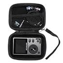 MP3 Player Case for HIFI WALKER H2, H2 Touch Hi-Res Audio Player, Durable Hard Shell Travel Black Carrying Case for MP3 MP4 Players,iPod Shuffle,USB Cable,Earphones,Memory Cards(4.05x2.59x1.02inch)