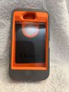 Funda rígida resistente OtterBox Defender iPhone 4S gris naranja RARA nueva caja abierta