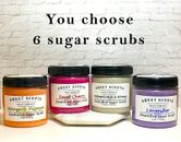 6 Pack of Sugar Scrubs - You Pick - Exfoliating Scrub / Body Scrub / Bath Scrub 