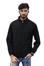 Unsully Polyester Men's Wind Cheater Jacket Solid | Regular Fit Jacket | Stylish Trending Winter Wear | Windcheater Sports Gym Zipper Jacket (Black, Pack Of 1, L)