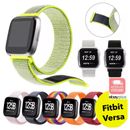 Für Fitbit Versa und Versa 2 Armband Nylon Band ✅ Loop Klettverschluss Sportband