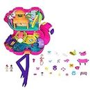 Polly Pocket Cofanetto Grande Flamingo Party, Playset con Micro Margot, Micro Bambole, Plug And Play, 26 Accessori, Regalo per Bambini da 4+ Anni, Hgc41