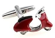 Scooter Moped Red Cufflinks with a Presentation Gift Box