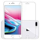 JGD PRODUCTS Case Friendly 2.5D Edge Tempered Glass for Iphone 6 Plus, Iphone 7 Plus, Iphone 8 Plus with Full Screen Coverage (Except Edges) and easy installation kit