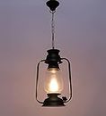 GAUVIK Pendant Lamp/Hanging Lamp/Ceiling Light for Bedroom, Living Room, Restaurants, Dining, Coffee Shop, Home and Office, Traditional Laltern, Black