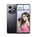 TECNO Spark 20 | Gravity Black, (16GB*+256GB)| 32MP Selfie + 50MP Main Camera| 90Hz Dot-in Display with Dynamic Port & Dual Speakers with DTS| 5000mAh Battery |18W Type-C| Helio G85 Processor