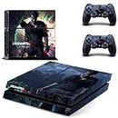 TCOS TECH PS4 Skin Protective Wrap Cover Vinyl Sticker Decals for Playstation 4 Fat Version Console and Dual Shock 4 Sticker Skins PS4 Fat Skin Console and Controller (Uncharted)