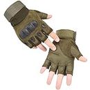 OLAHRAGA Half Finger Breathable Sport Gloves for Men’s and Women’s Tactical Outdoor Sports, Gyms and Fitness (Green)