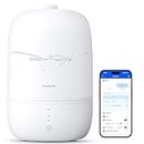 GoveeLife Humidifier for Bedroom, 3L Top Fill Cool Mist with WiFi Humidity Control, Oil Diffuser, Auto Shut-Off, Home, Baby, Plants, Work with Alexa