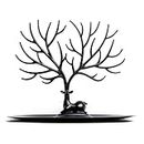 Oblivion Deer/Antlers Jewelry Holder Deer Tree | Creative Sika Deer Tree Tray Display Stand Holder (Black)