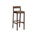 The Muebles Store Simple Sheesham Wooden Bar Stool | Bar Chair | Kitchen High Stool for Counter | with Cushion - 40.6d X 40.6w X 76.2h Centimeters(Customization Available)