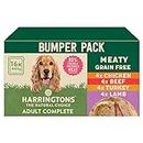Harringtons Grain Free Hypoallergenic Wet Dog Food Meaty Pack 16x400g - Chicken, Lamb, Beef & Turkey - All Natural Ingredients (Packing may vary)