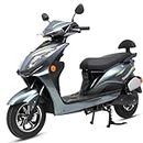 Avon E-Star DX Electric Scooter: Premium Ride with Reverse Drive Option & Central Locking - Grey | ICAT Approved, 2-Speed, Color Display | USB Port, 1-Year Motor Warranty - Ideal for Adults (Grey)