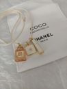 CHANEL VIP GIFT COCO MADEMOISELLE Necklace with 3 charms perfume mirror lipstick