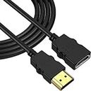 HDMI Male to Female Extension Cable Support 3D 4K 1080P HDMI Extender for TV Stick, Roku Stick, Chromecast, Nintendo Switch, Xbox 360, PS4, PS3, Blu Ray Player, HDTV, Laptop, PC